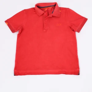 Polo Cotone Lavato Lampone