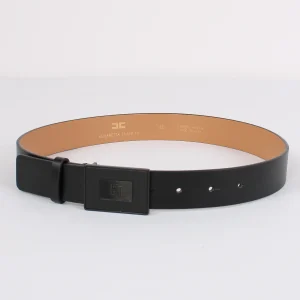 Cintura Placca Tono Su Tono Nero