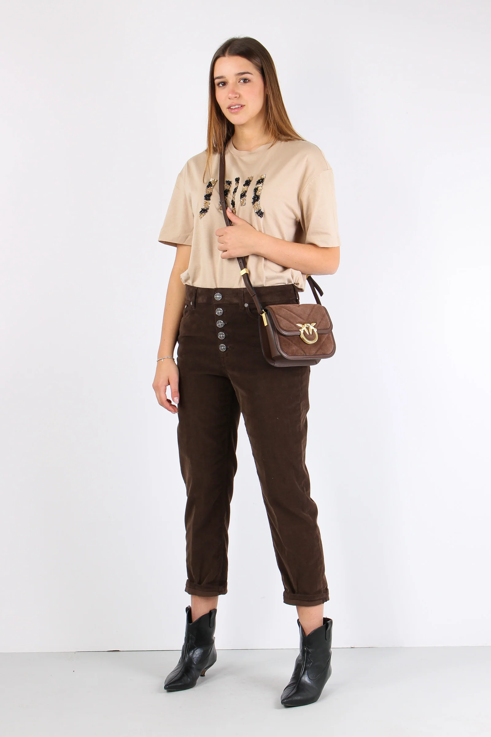 Koons Pantalone Velluto Mille Cioccolato