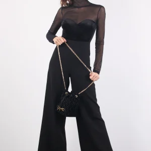 Tuta Scollo Cuore Velluto Nero