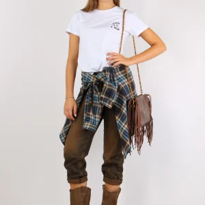 T-shirt Ricamo Sento Il Cuore Bianco