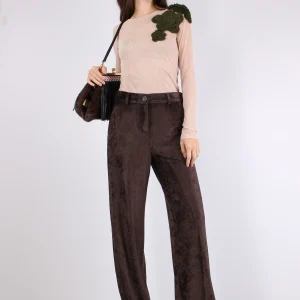 T-shirt Tulle Applicazione Ros Military/nude