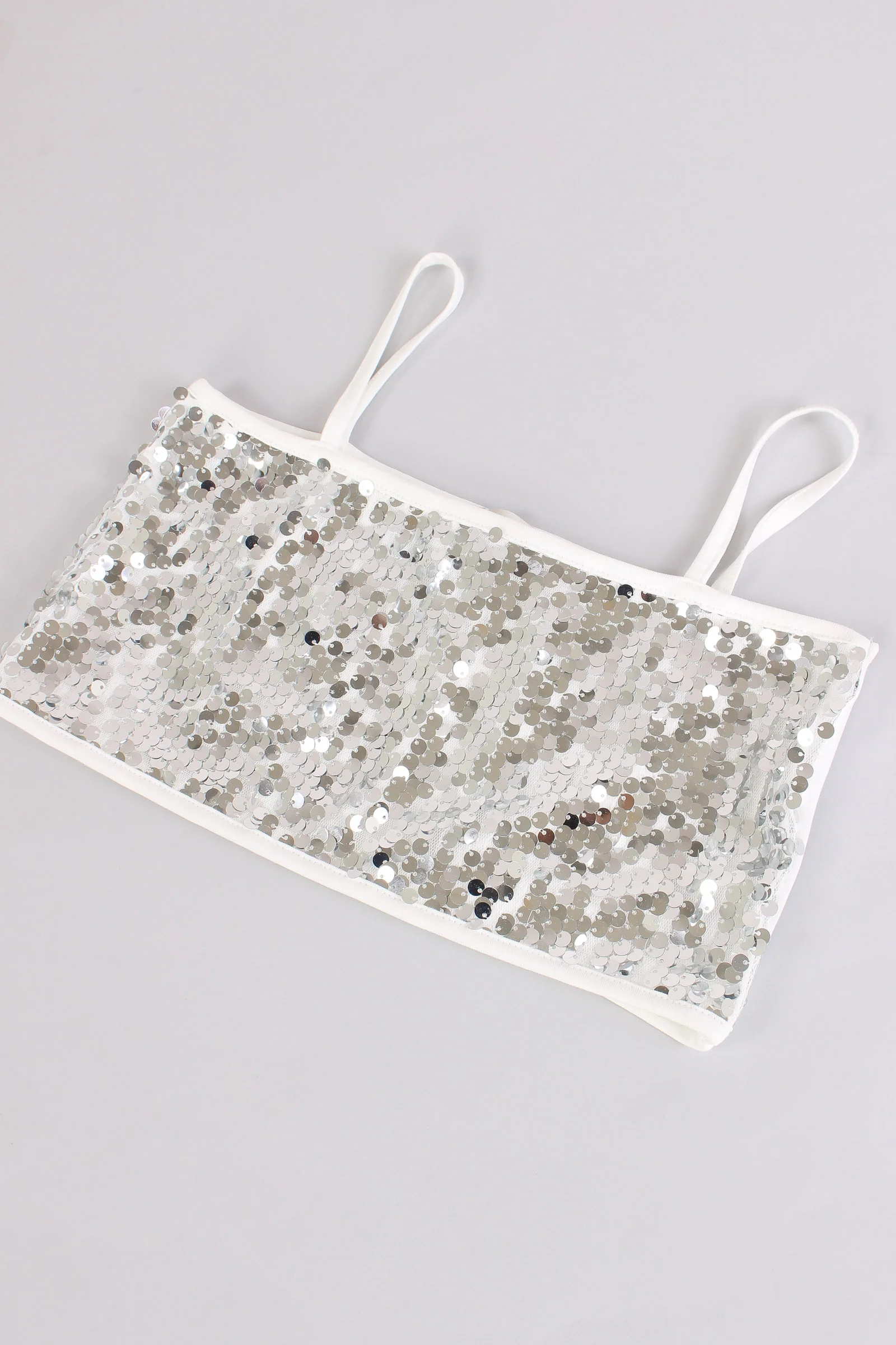Top Paillettes Argento - immagine 4