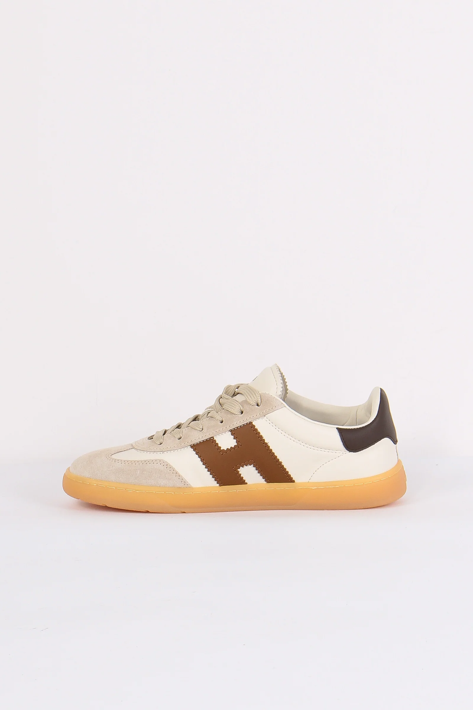 Sneaker Nappa Inserti Camoscio Avorio/beige - immagine 7