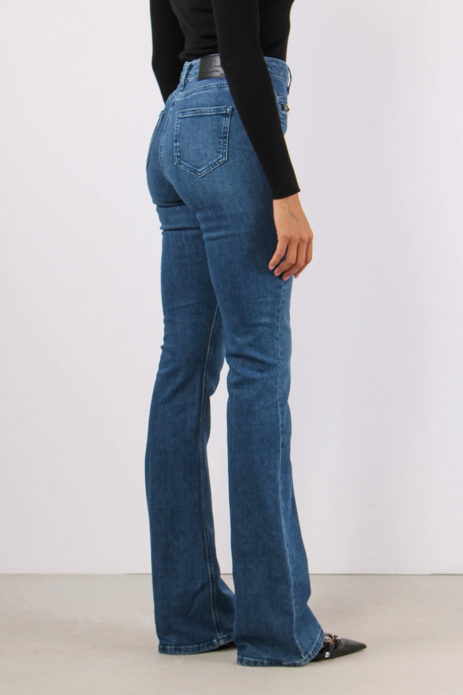Jeans Bootcut Ecopelle Tasca Blue Denim - immagine 6