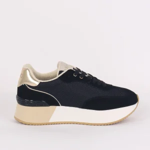 Sneaker Dreamy Suede Mesh Black/gold