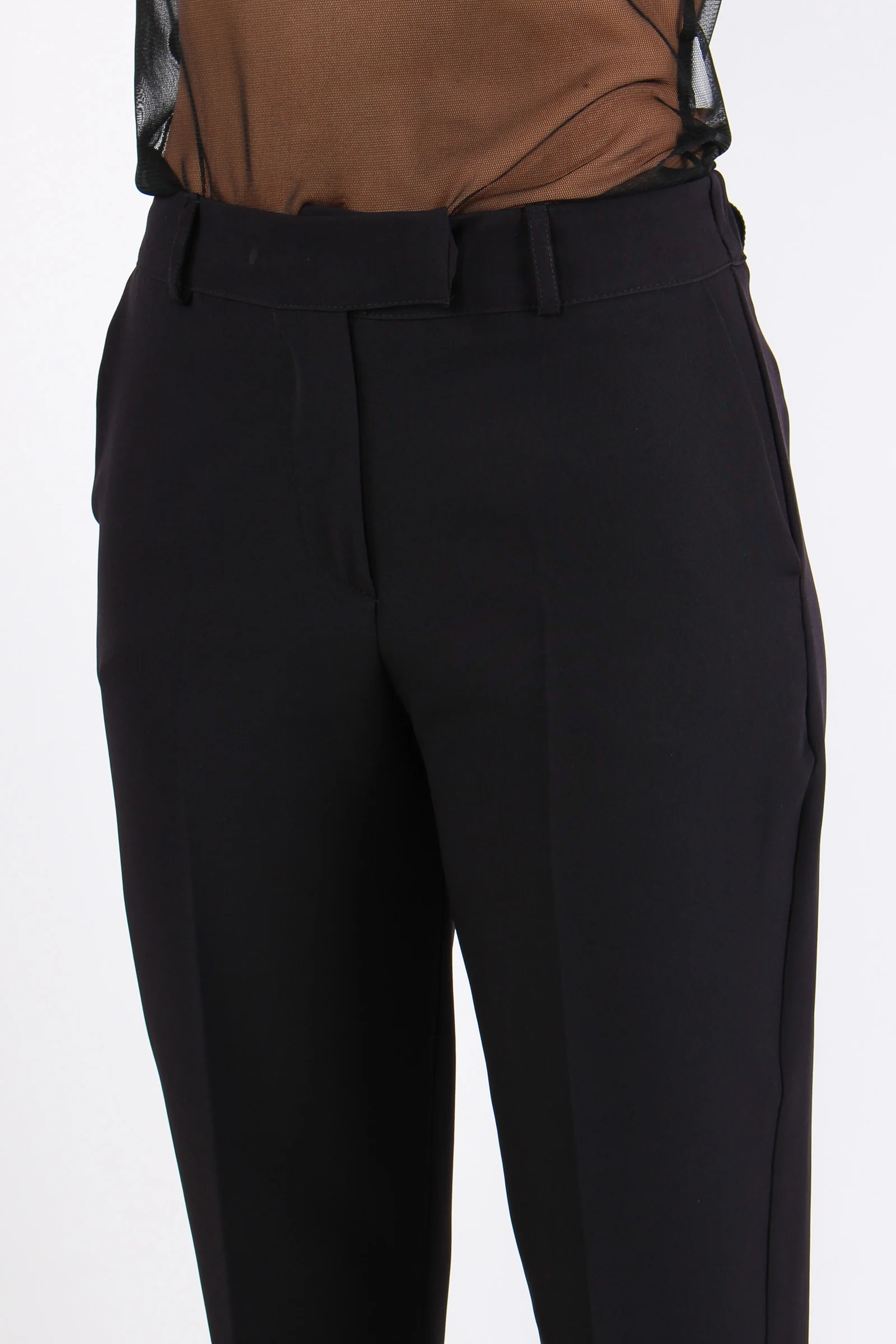 Pantalone Sigaretta Tessuto Fl Nero - immagine 8