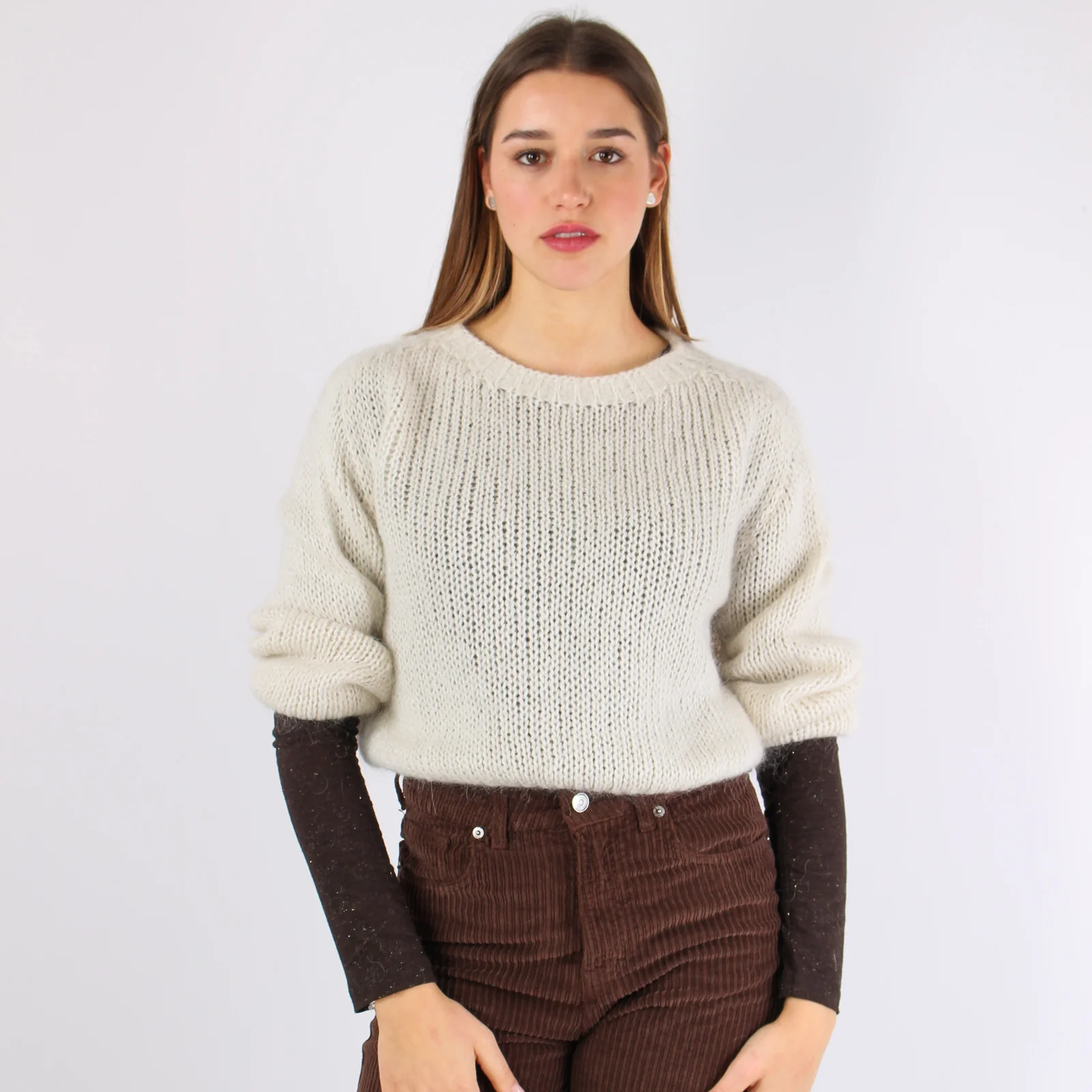 Maglia Scatoletta Filo Lurex Crema - immagine 9