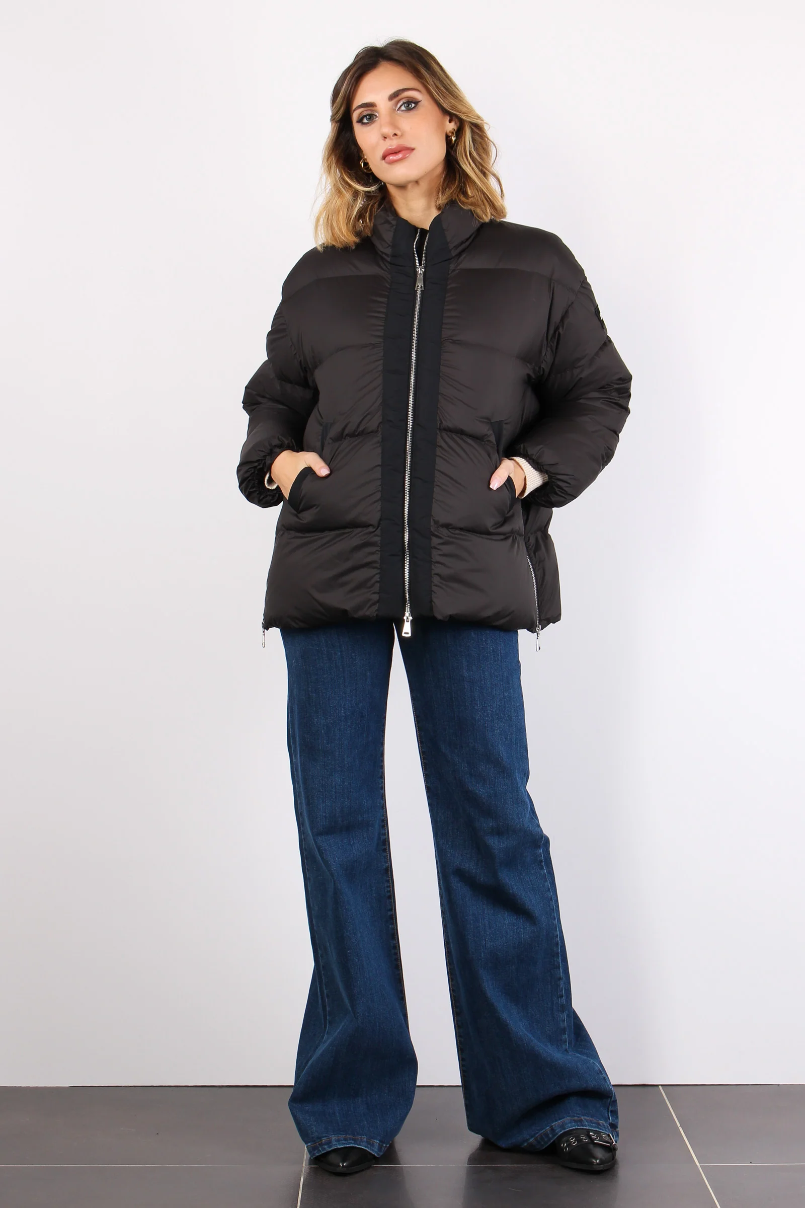 Piumino Over Maxi Zip Noir/noir - immagine 5