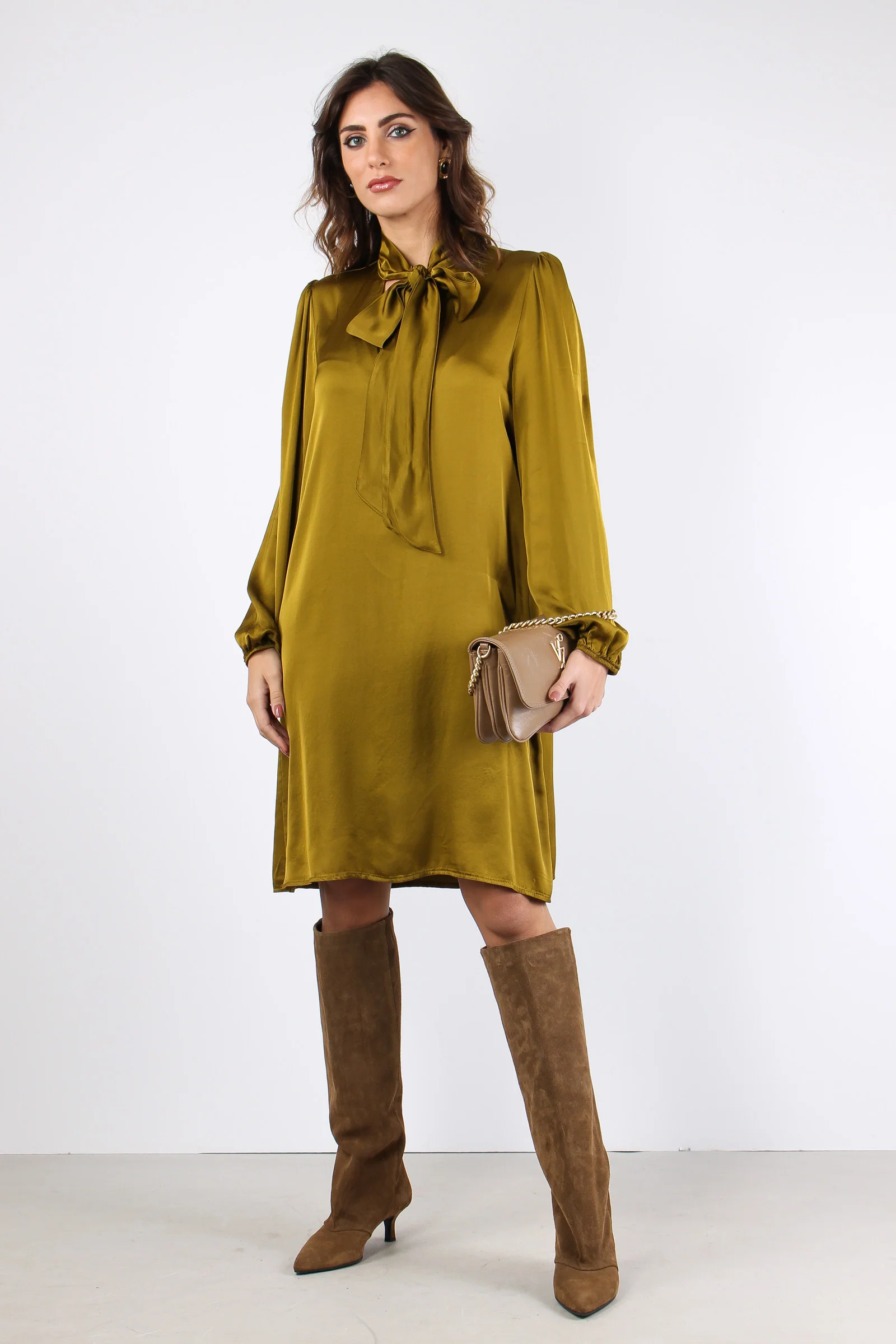 Abito Fiocco Viscosa Olio - immagine 6