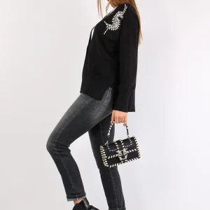 Venetico Cardigan Applicazione Black