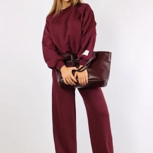 Felpa Manica Reglan Bordeaux