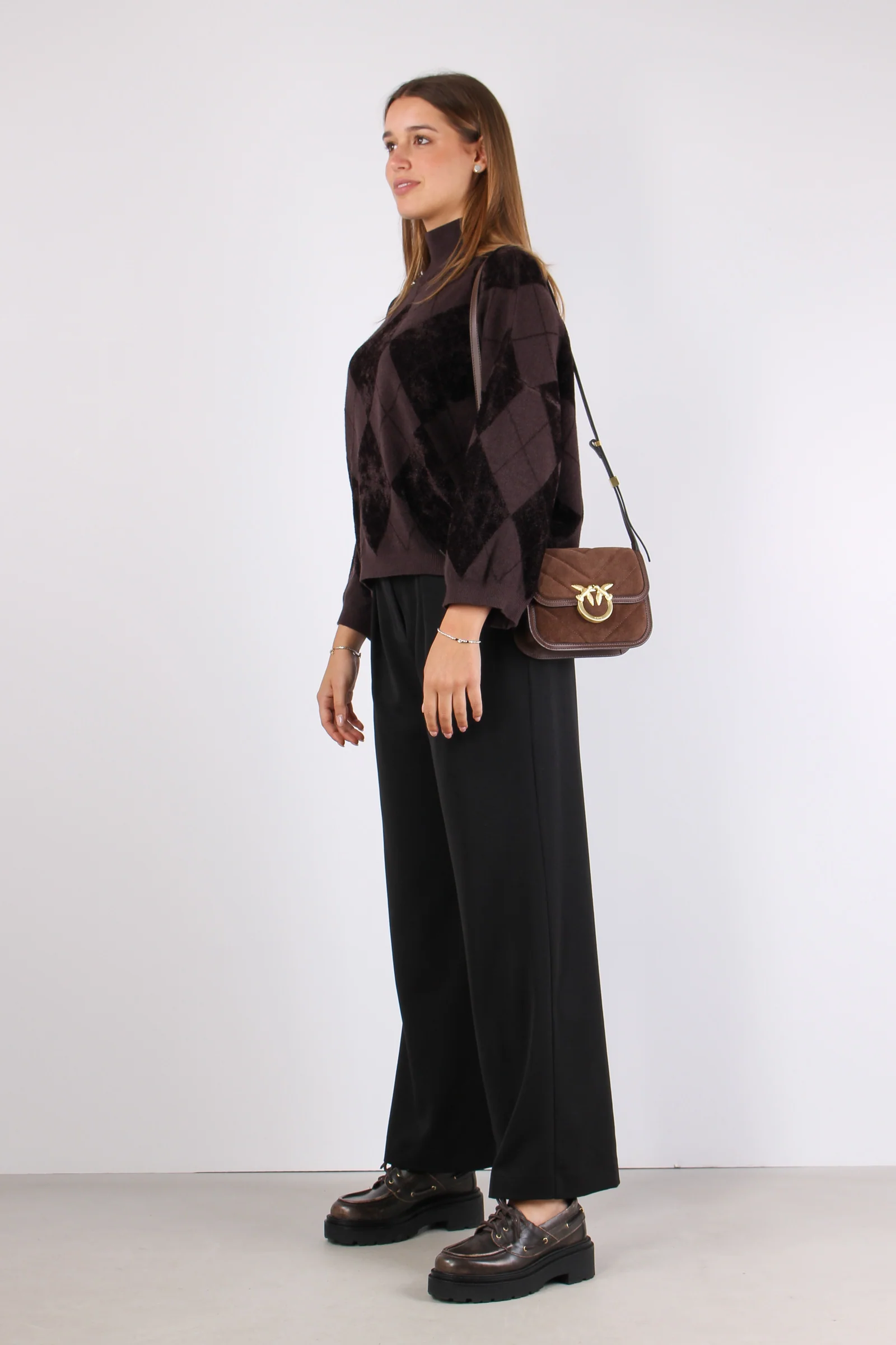 Collo Alto Rombi Ciniglia Inta Moro - immagine 6