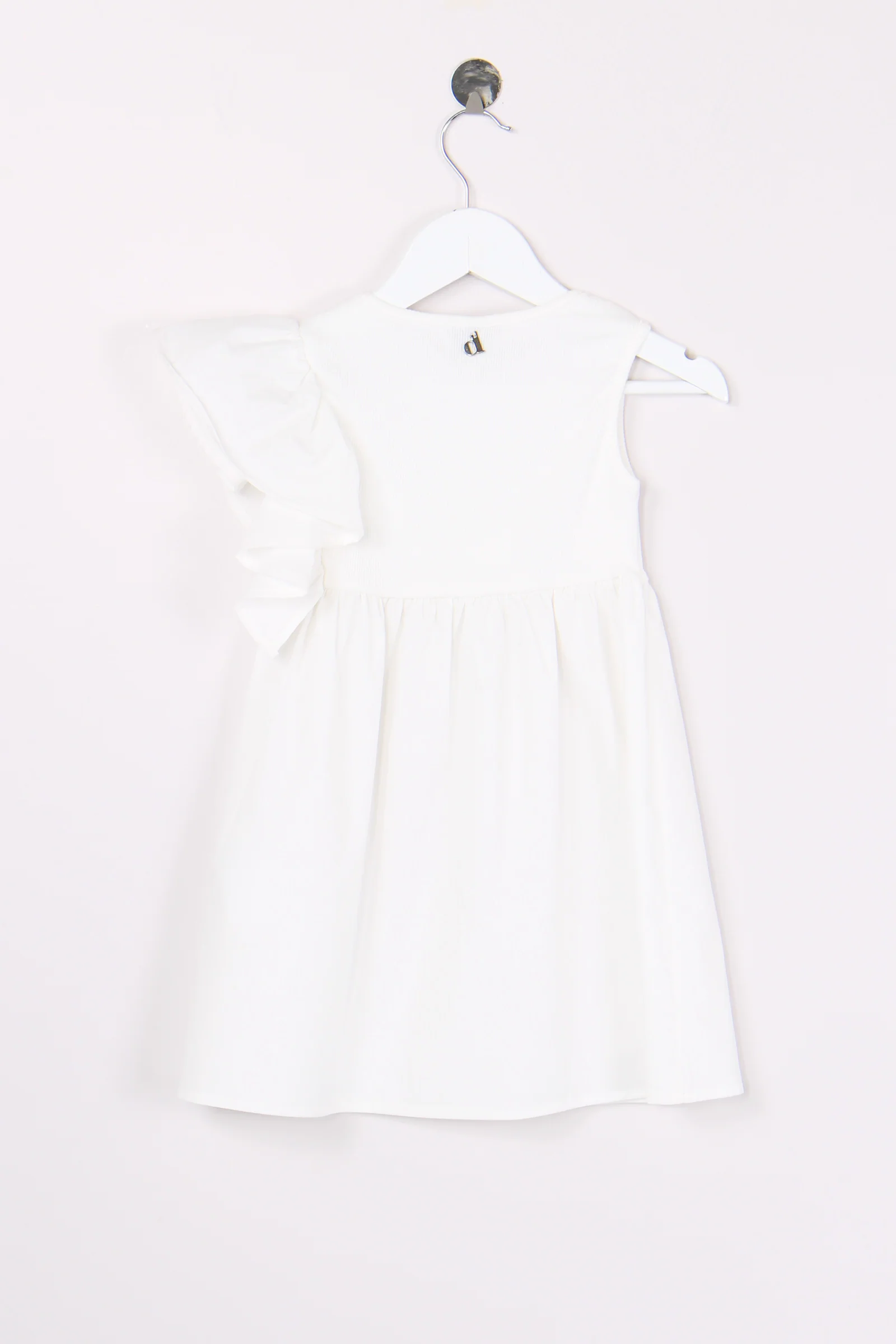 Abito Spallina Incrocio Rouche Off White - immagine 3