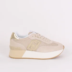 Sneaker Dreamy Suede Mesh Sand/gold