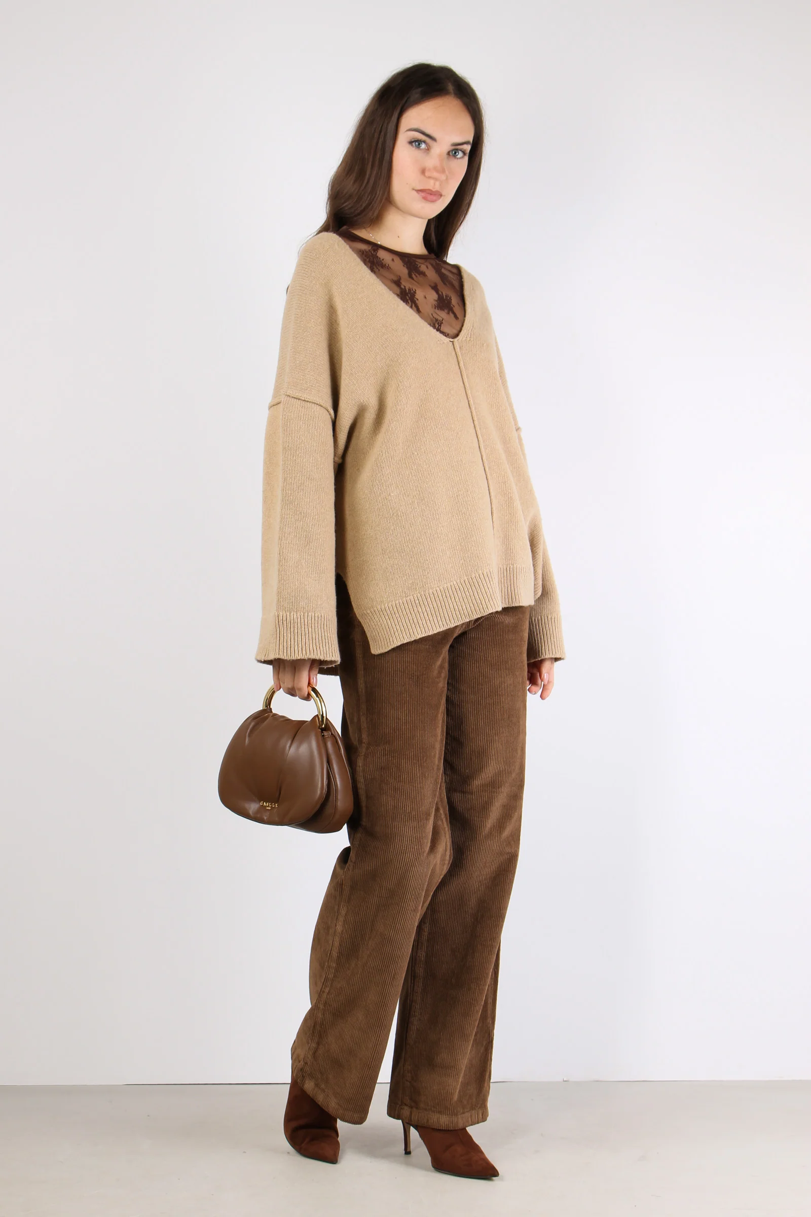 Maglia Scavo V Avanti Dietro Tortora - immagine 2