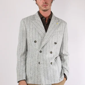 Giacca Gessata Grigio