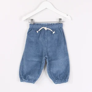 Pantalone Velluto Coulisse Artic Blue