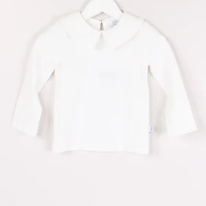 T-shirt Colletto Caldo Cotone Latte