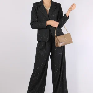 Giacca Fittata 1 Bottone Filo Grigio