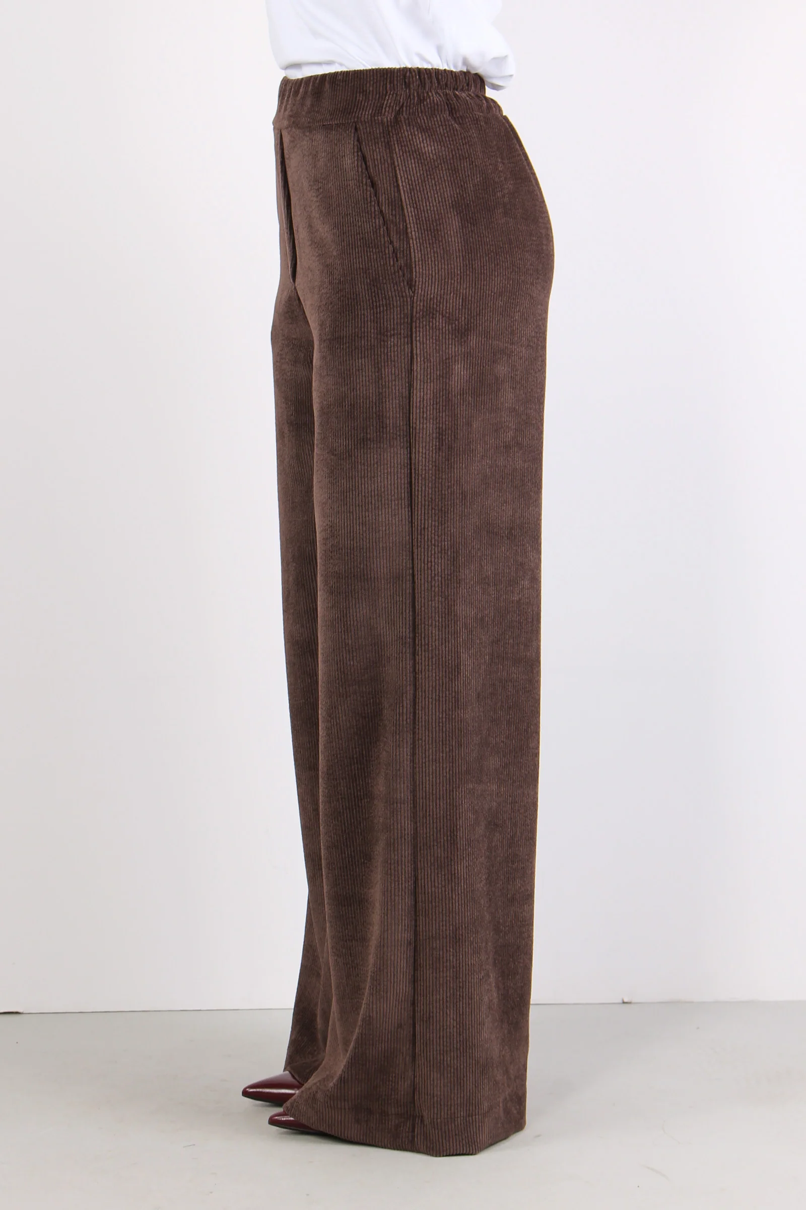 Pantalone Palazzo Largo Vellut Moro - immagine 4