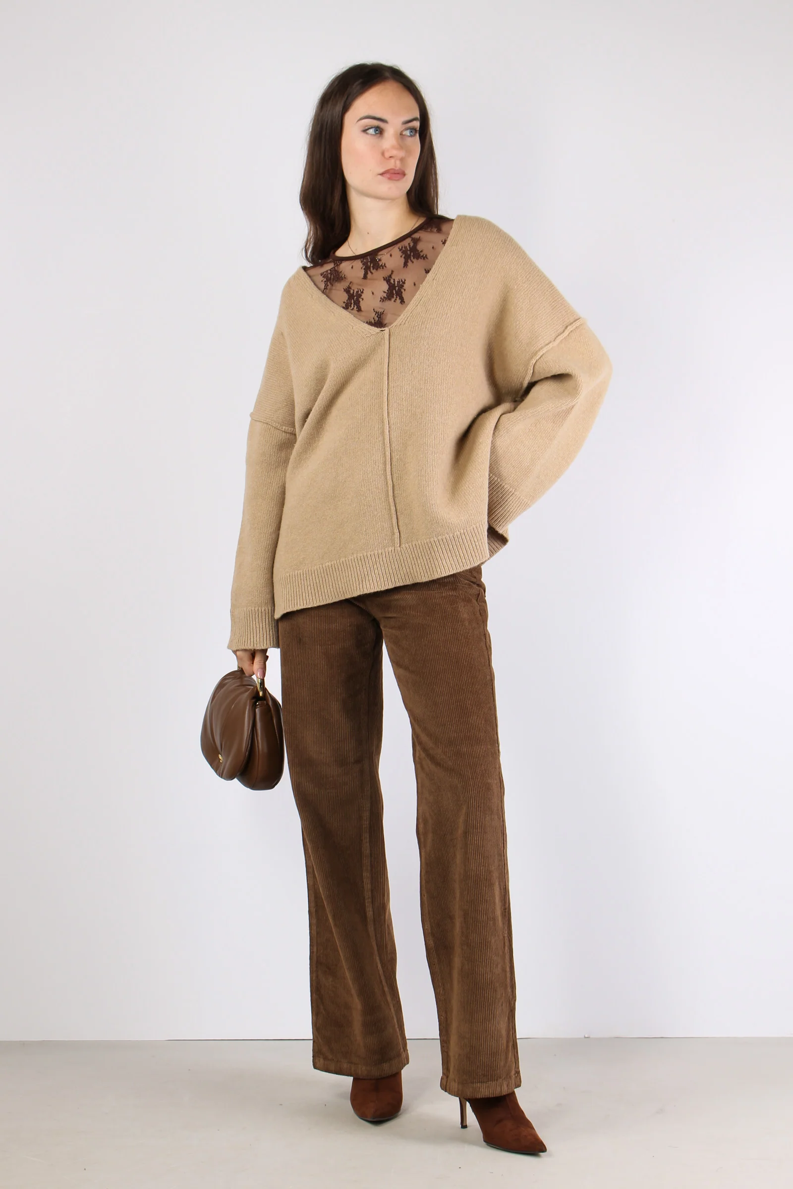 Maglia Scavo V Avanti Dietro Tortora - immagine 7