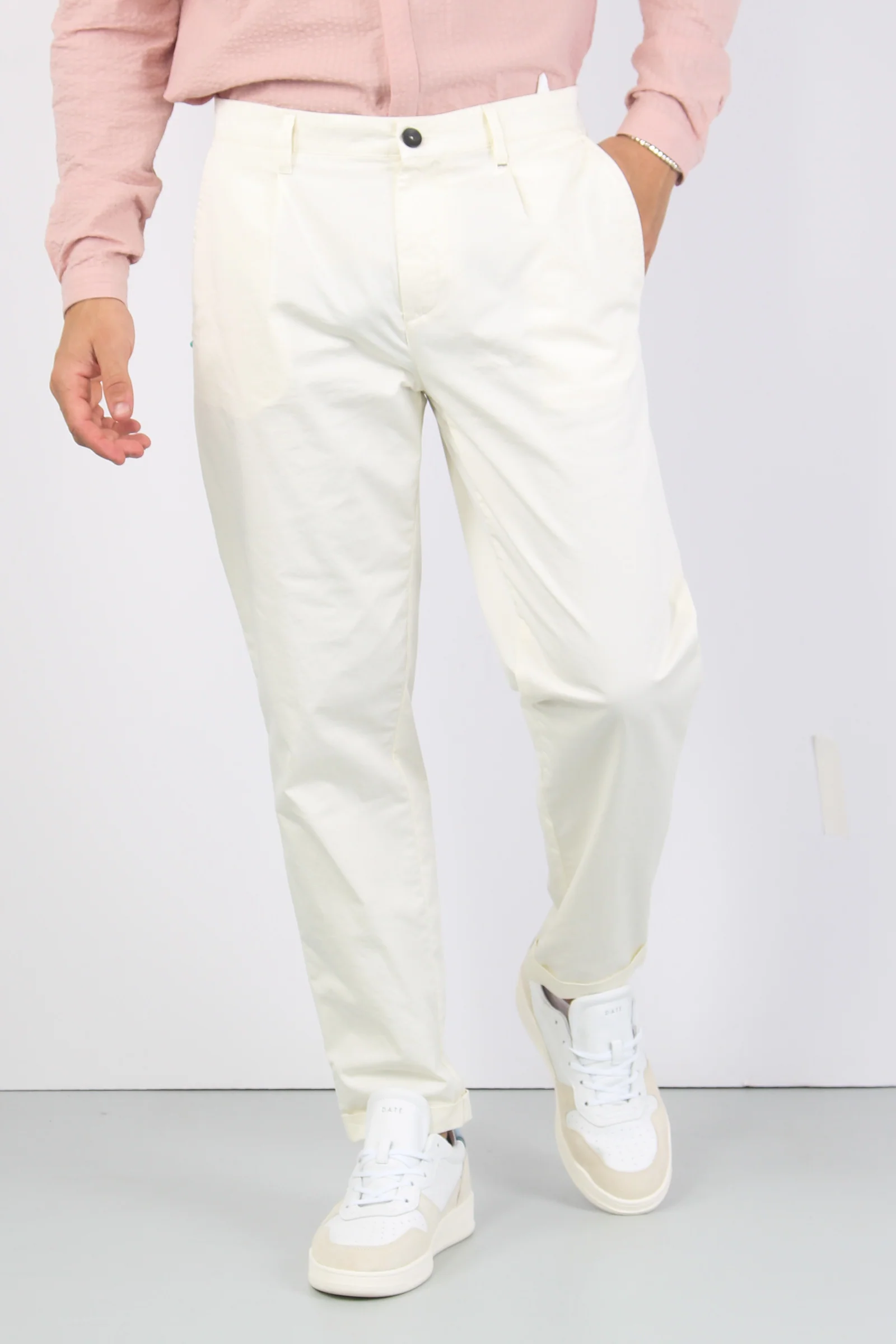 Tester Pantalone Rasatello Latte - immagine 3