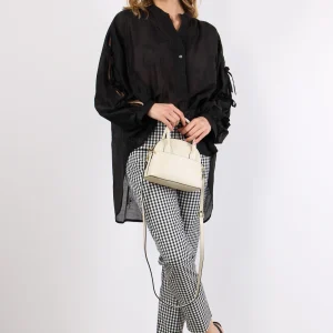 Pantalone Sigaretta Vichy Bianco/nero