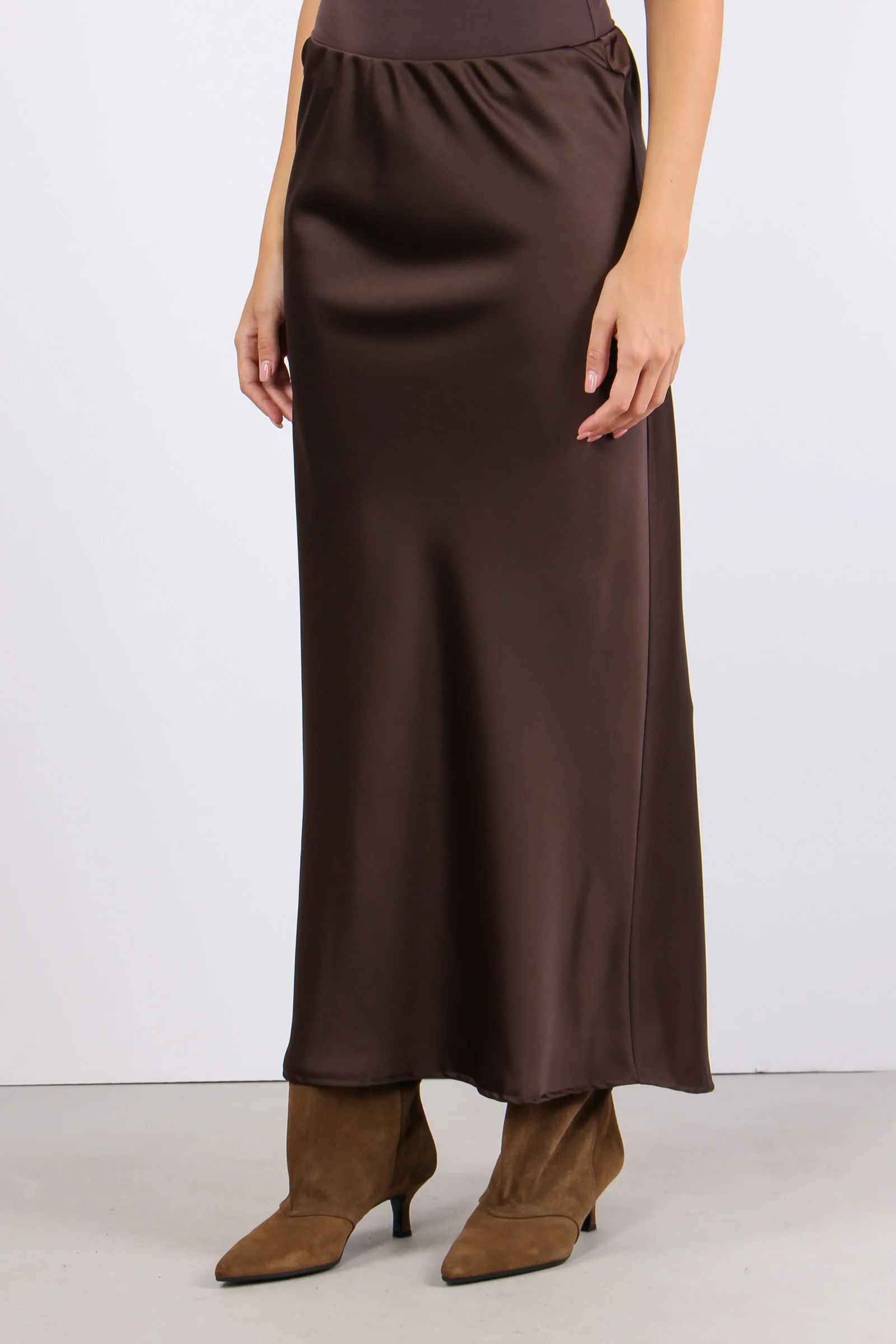 Gonna Raso Sbieco Moro - immagine 4