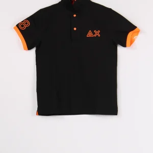 Polo Piquet Profilo Fluo Nero