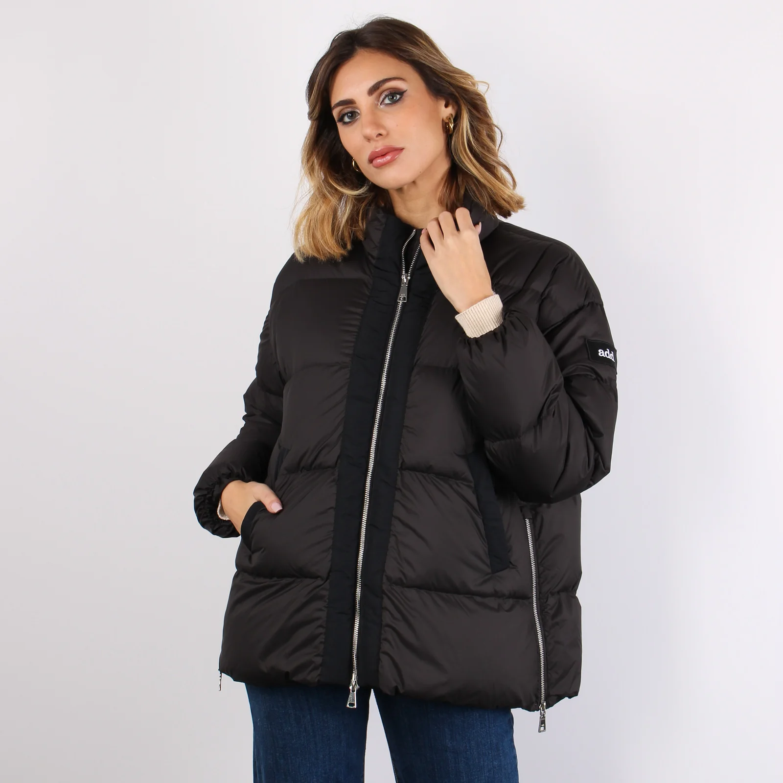 Piumino Over Maxi Zip Noir/noir - immagine 9