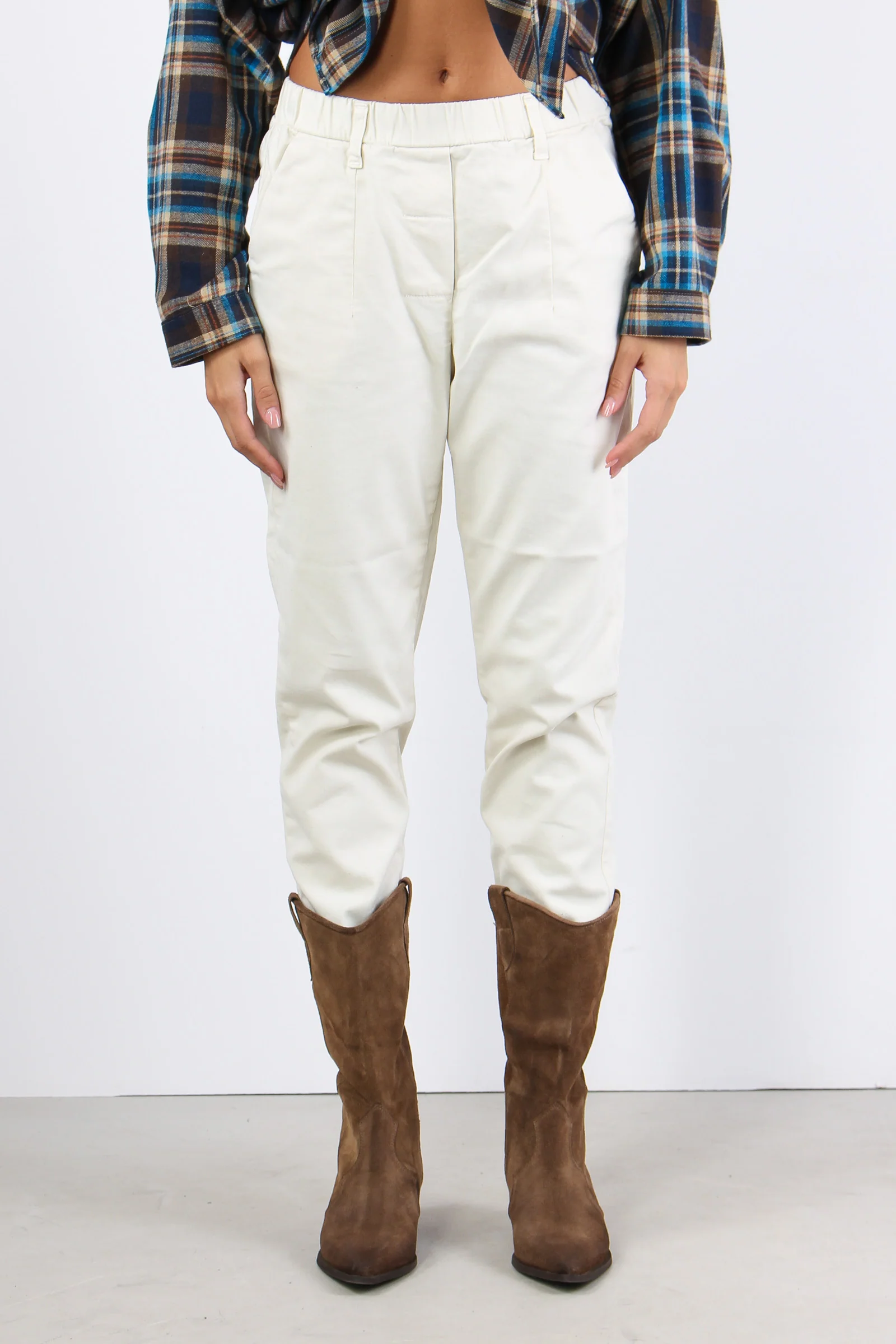 Chino Elastico Burro - immagine 3