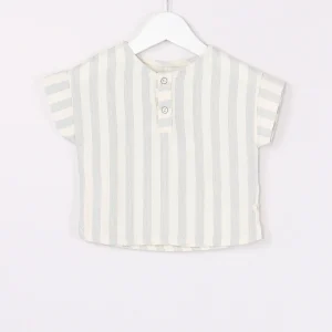 Camicia Serafino Riga Mc Sky Grey