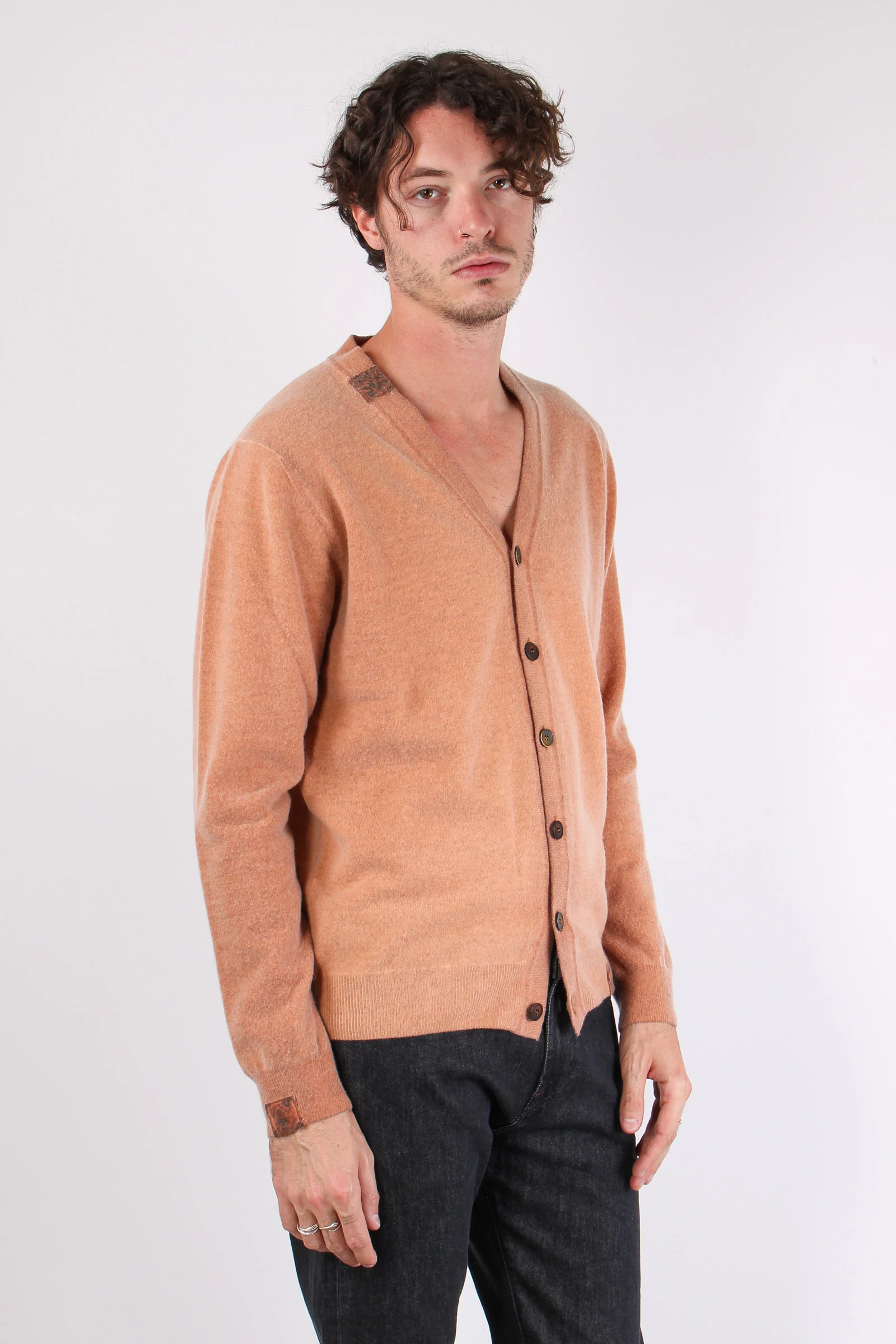 Cardigan Contrasto Fantasia Ruggine - immagine 7