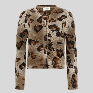 CARDIGAN IN MAGLIA ANIMALIER