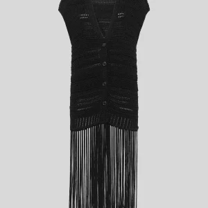 MAXI CARDIGAN CON FRANGE