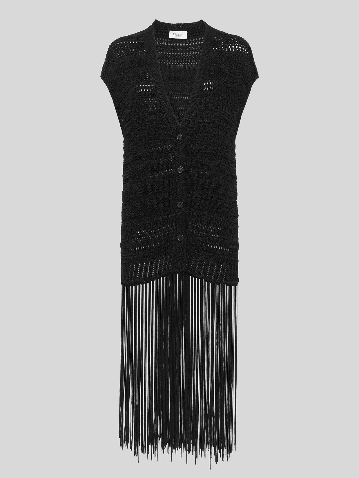 MAXI CARDIGAN CON FRANGE