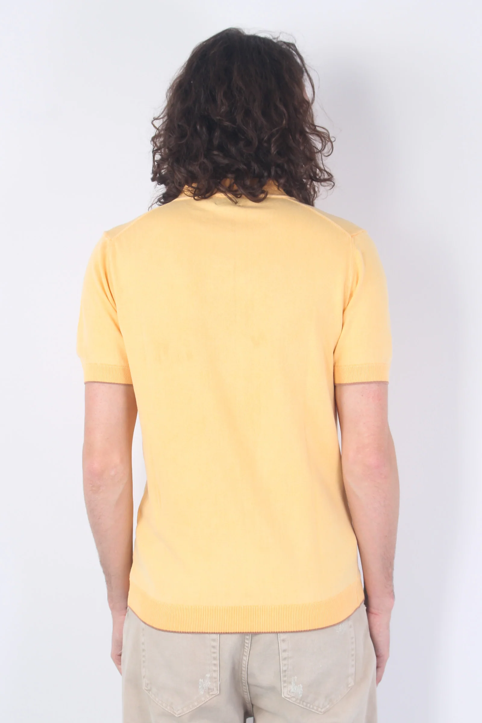 Polo No Bottoni Effetto Stone Tangerine - immagine 4