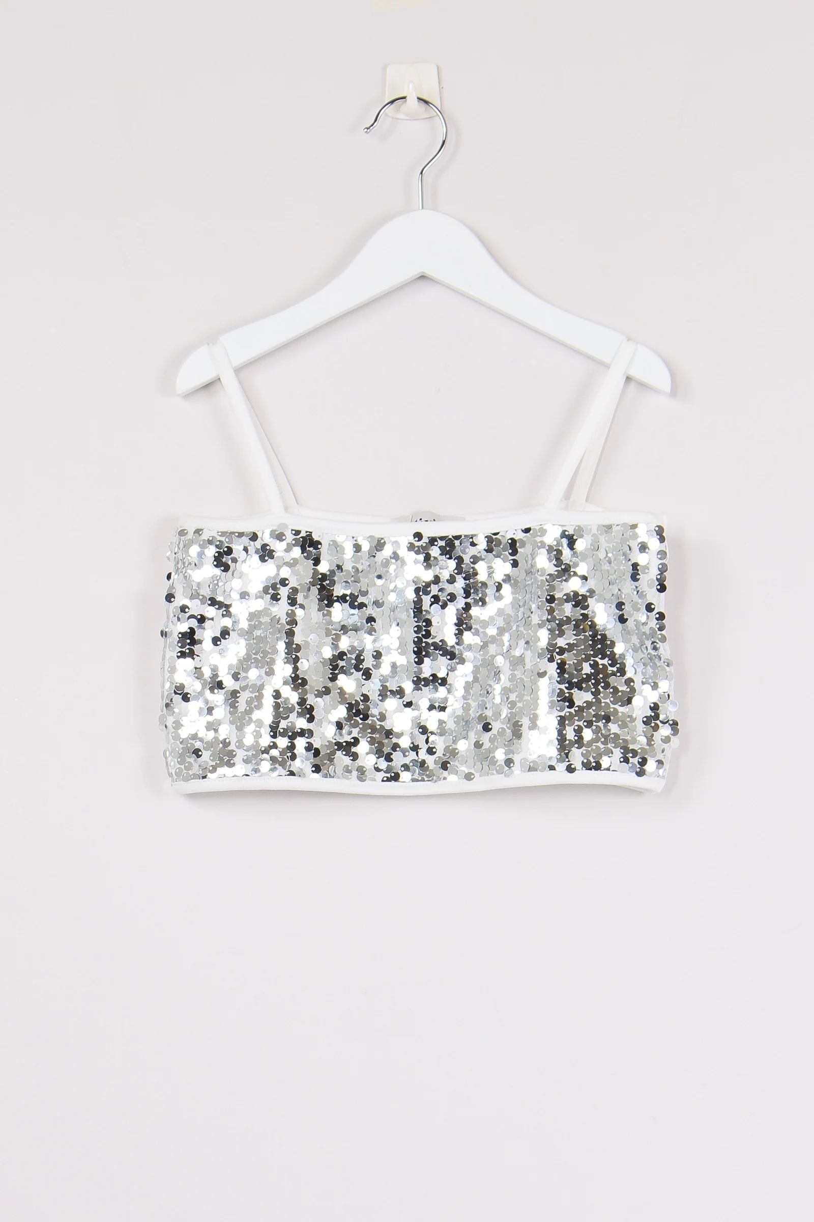 Top Paillettes Argento - immagine 2