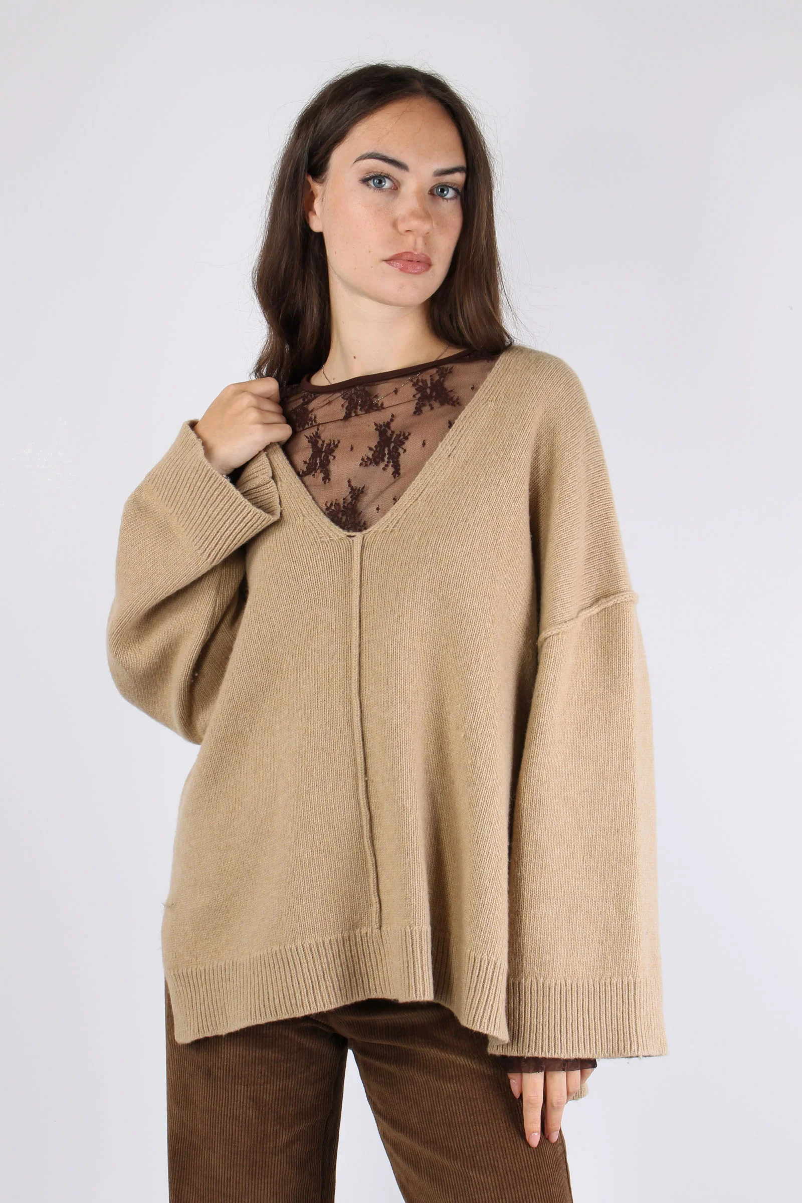 Maglia Scavo V Avanti Dietro Tortora - immagine 3