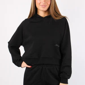 Felpa Corta Cappuccio Nero