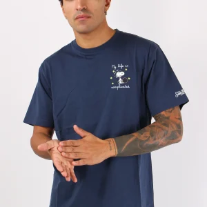 T-shirt Snoopy Complicated Blu