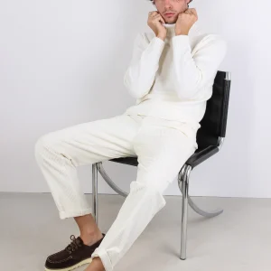 Gaubert Pantalone Velluto Rocc Panna