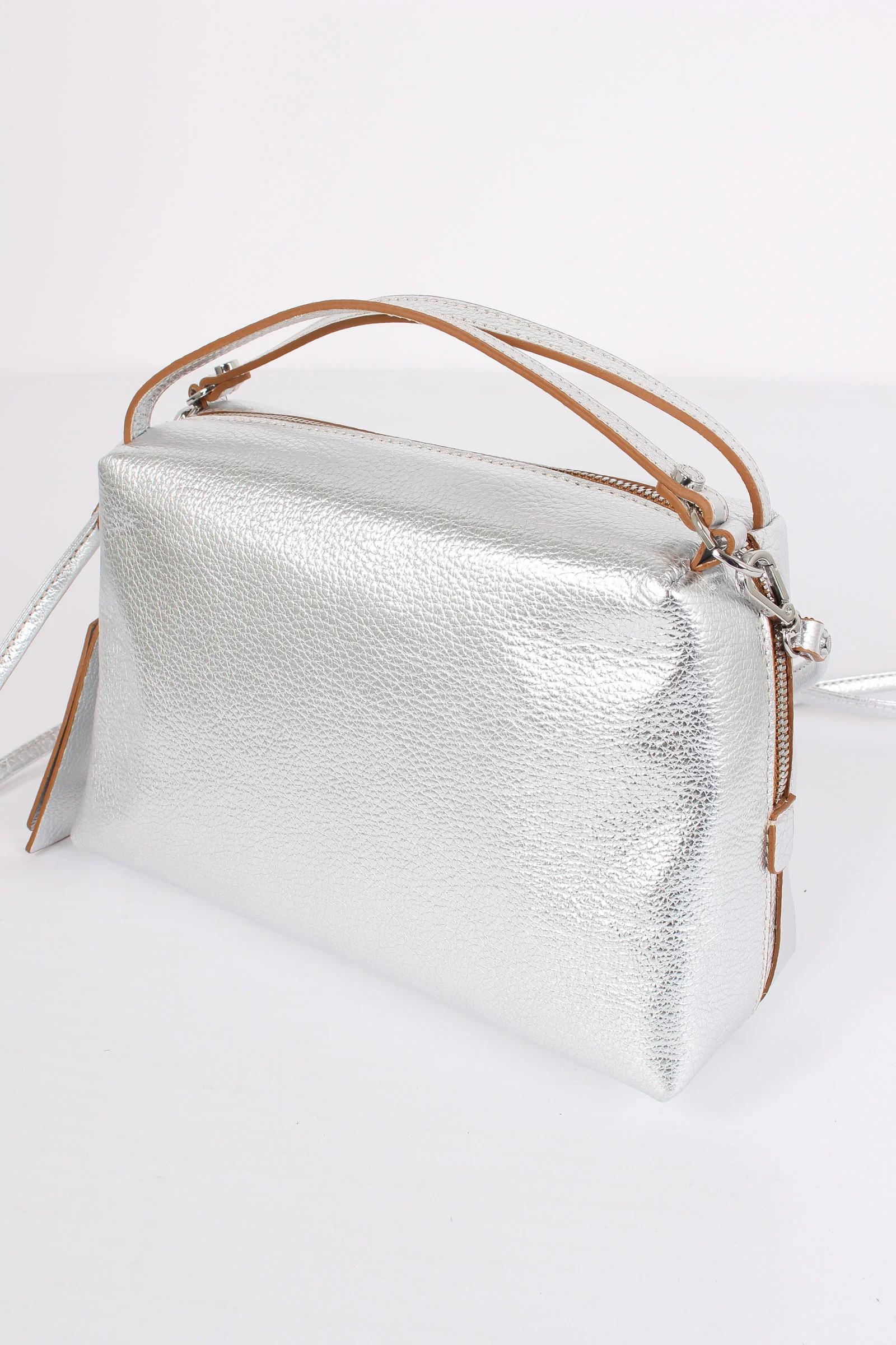Alifa Mini Bag 2 Manici Meta Silver - immagine 5