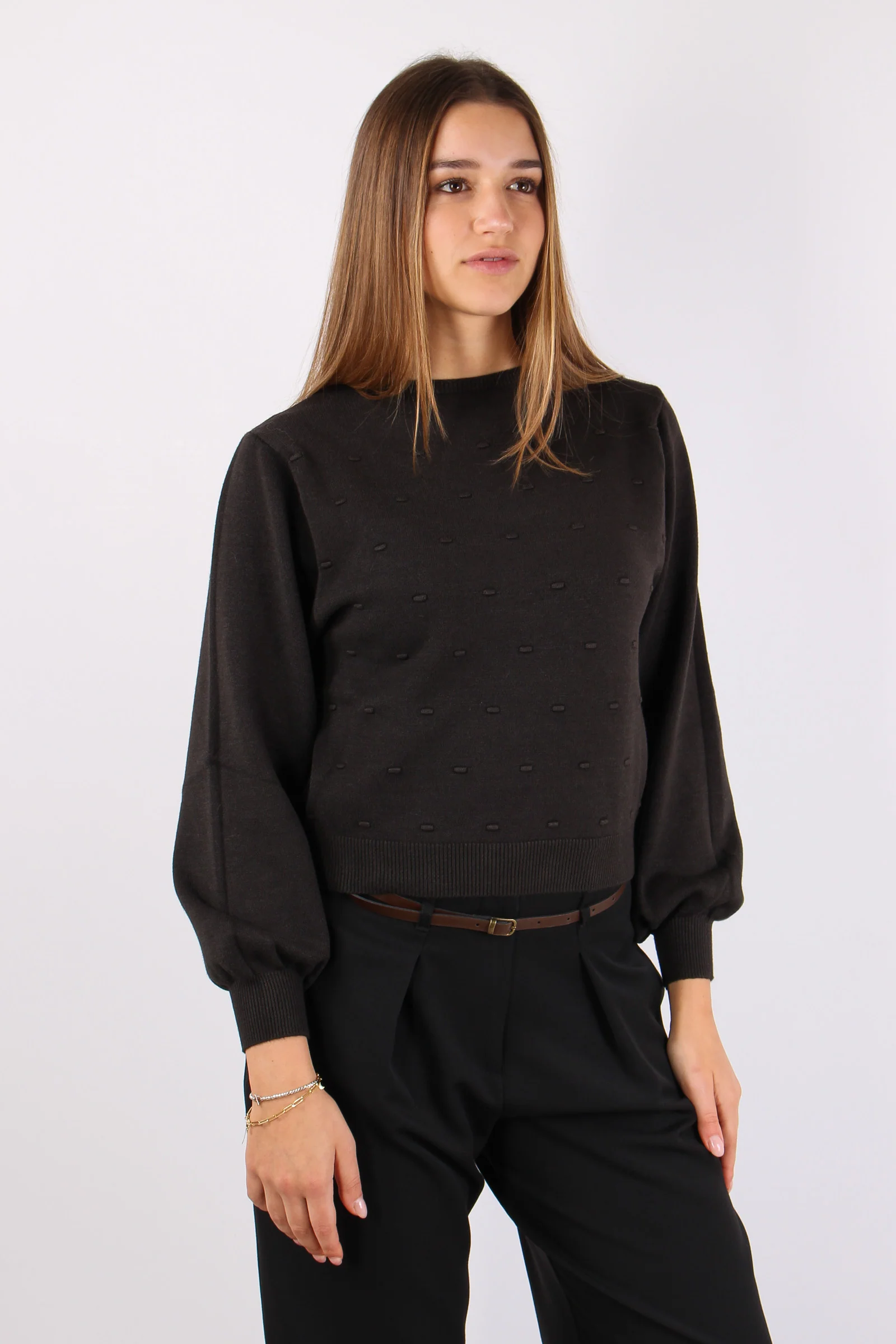 Maglia Scatoletta Punto Noccio Moro - immagine 7