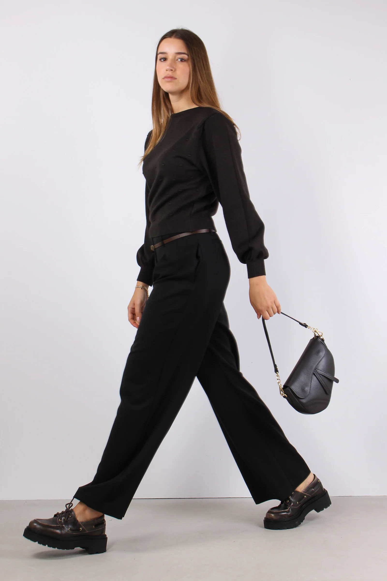 Maglia Scatoletta Punto Noccio Moro - immagine 6