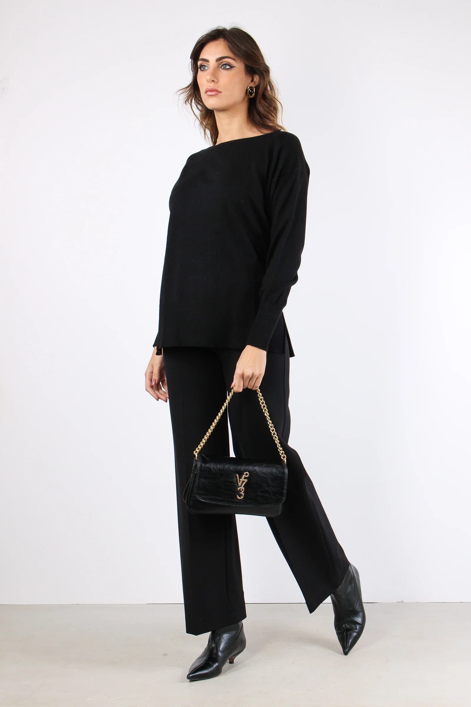 Maglia Over Viscosa Nero - immagine 5