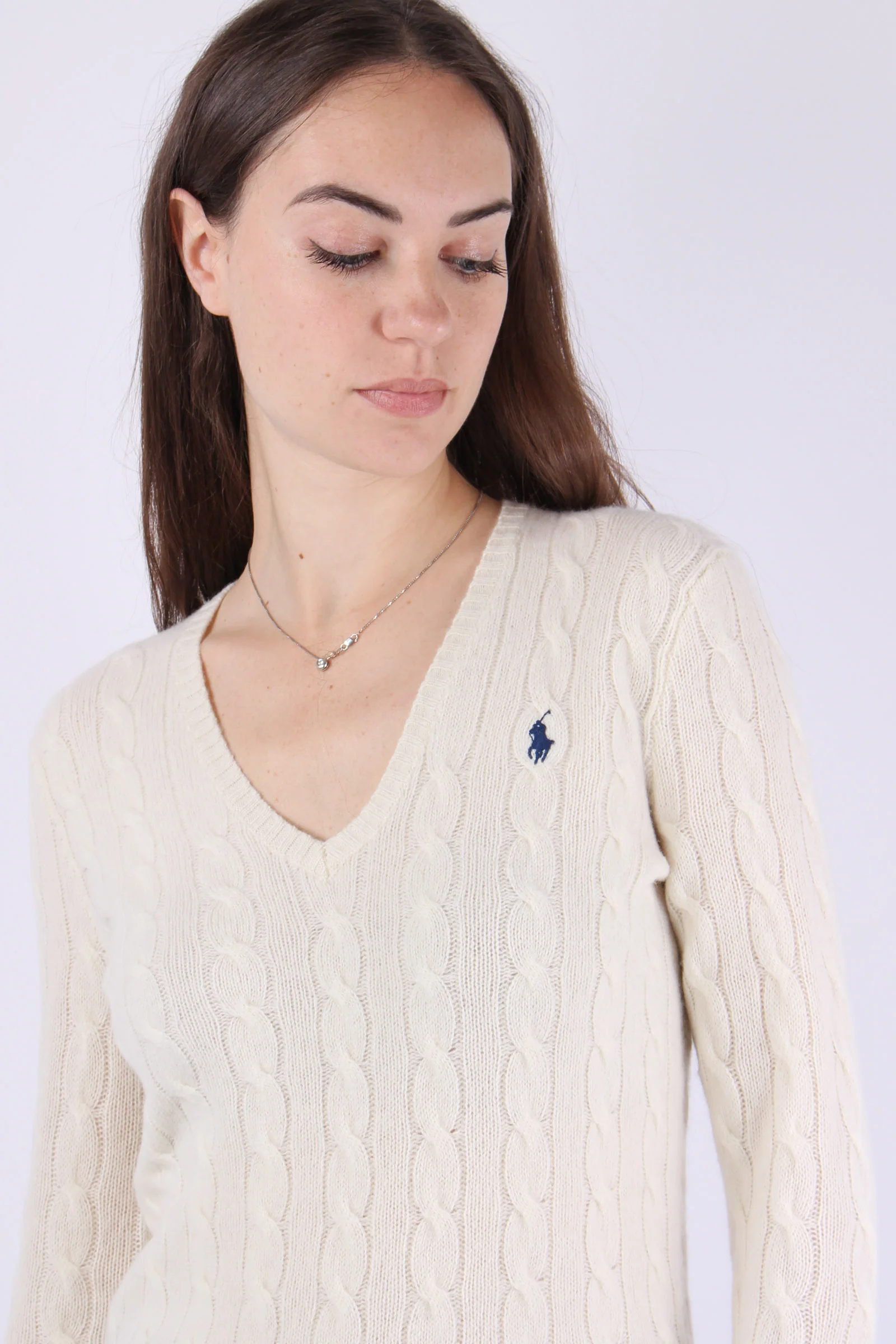 Maglia Scavo V Trecce Cream - immagine 9