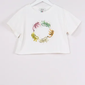T-shirt Stampa Tigre Off White