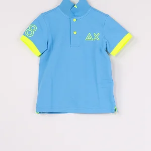 Polo Piquet Profilo Fluo Avio